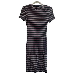 Cotton On 90s Inspired Striped Midi T-shirt Dress Size M